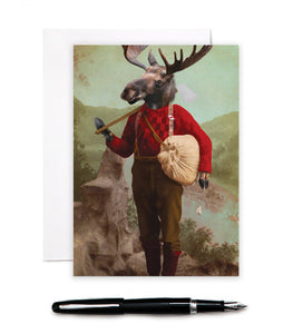 Lumberjack Marvin Moose - blank card - 5x7