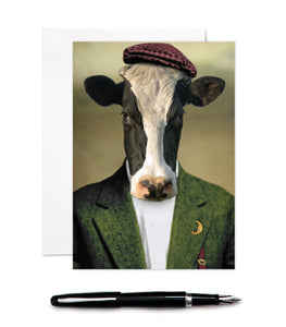 Farmer Duke - Cow Card - blank - 5x7