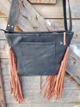 Copper and Black Boot Bag