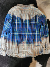 Distressed Flannel - Blue Plaid - Women's Size Small