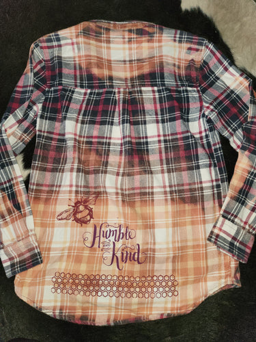 Humble and Kind - distressed flannel - (size x small)