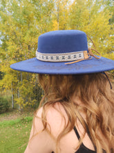 Navy Hat with Teal Band