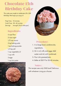 Chocolate 15th Birthday Cake - Recipe