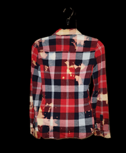 Distressed Flannel - Red. Blue. White. Women's. American Eagle. Size X-Small