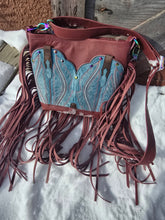 Rose and Turquoise Boot Bag