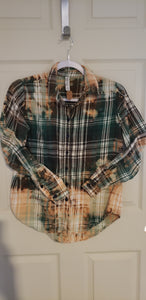 Distressed Flannel - Green Flannel (size x-small)