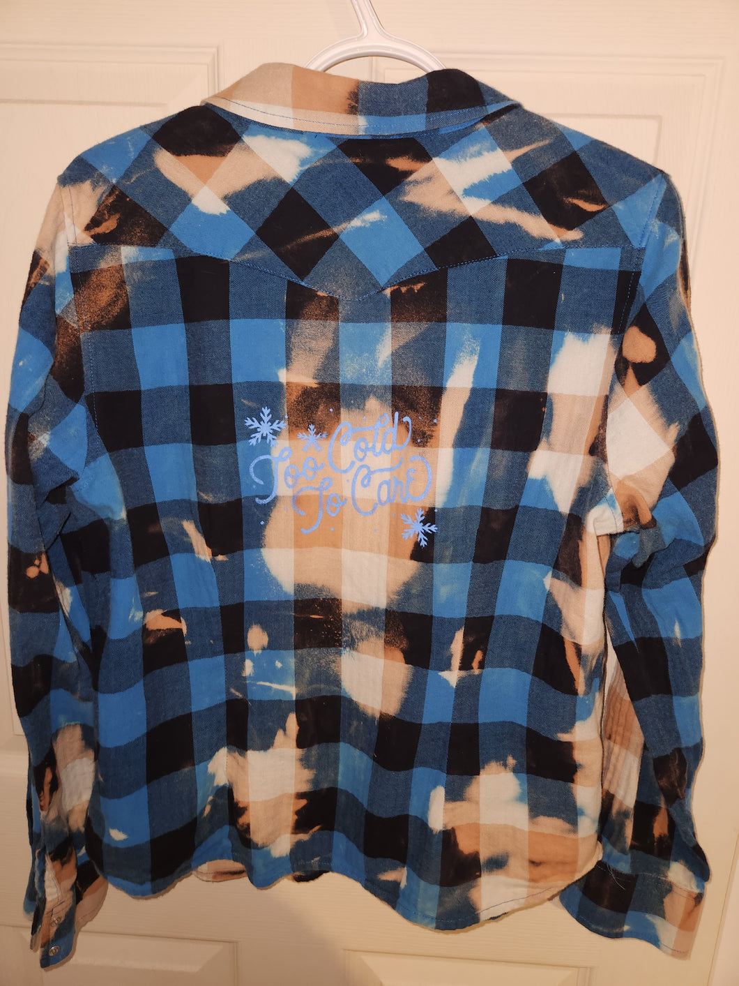 Too Cold To Care distressed flannel - size small