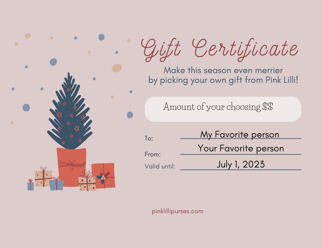 CHRISTMAS GIFT CERTIFICATES
