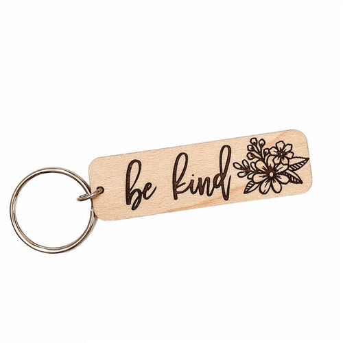 Be Kind Wooden Keychain