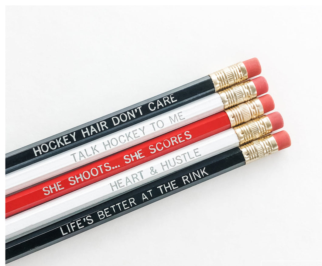 Hockey girls pencils - pack of 5