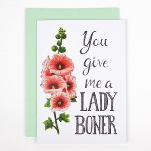 Naughty Floral Greeting Card